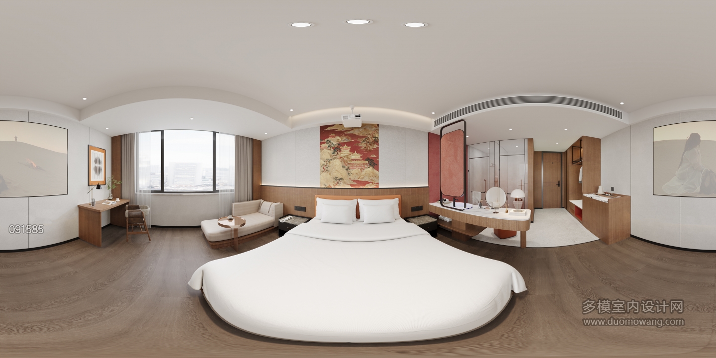 现代单人间全景