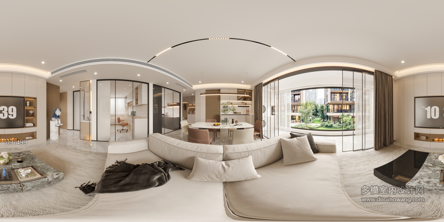 现代客餐厅全景