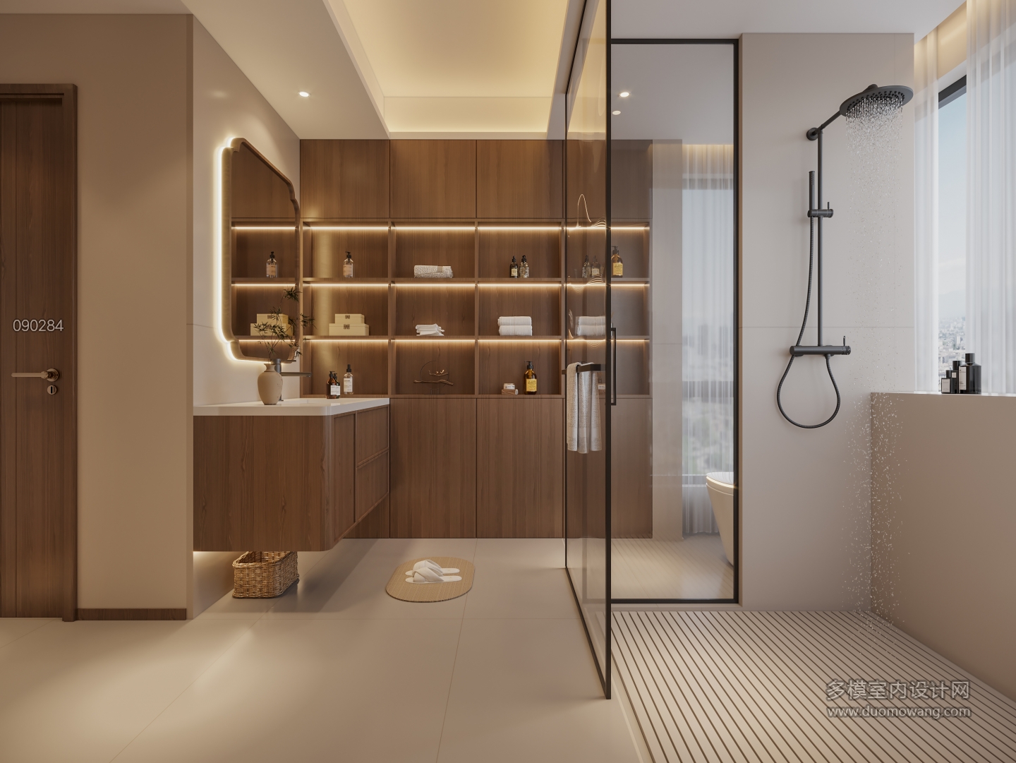 宋式中古卧室一卫生间