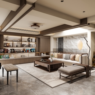 新中式夹层会客厅