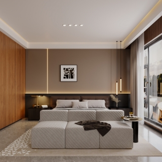 现代五层主卧特写