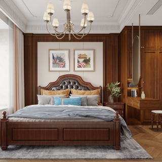 美式主卧静态