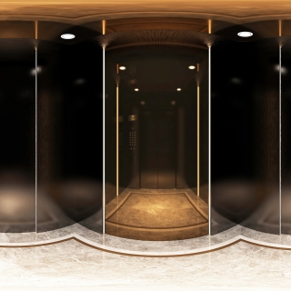 现代电梯厢