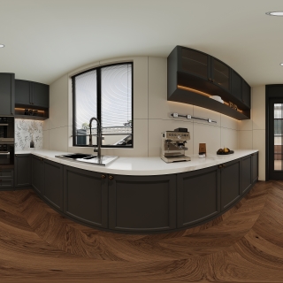 现代一楼厨房全景