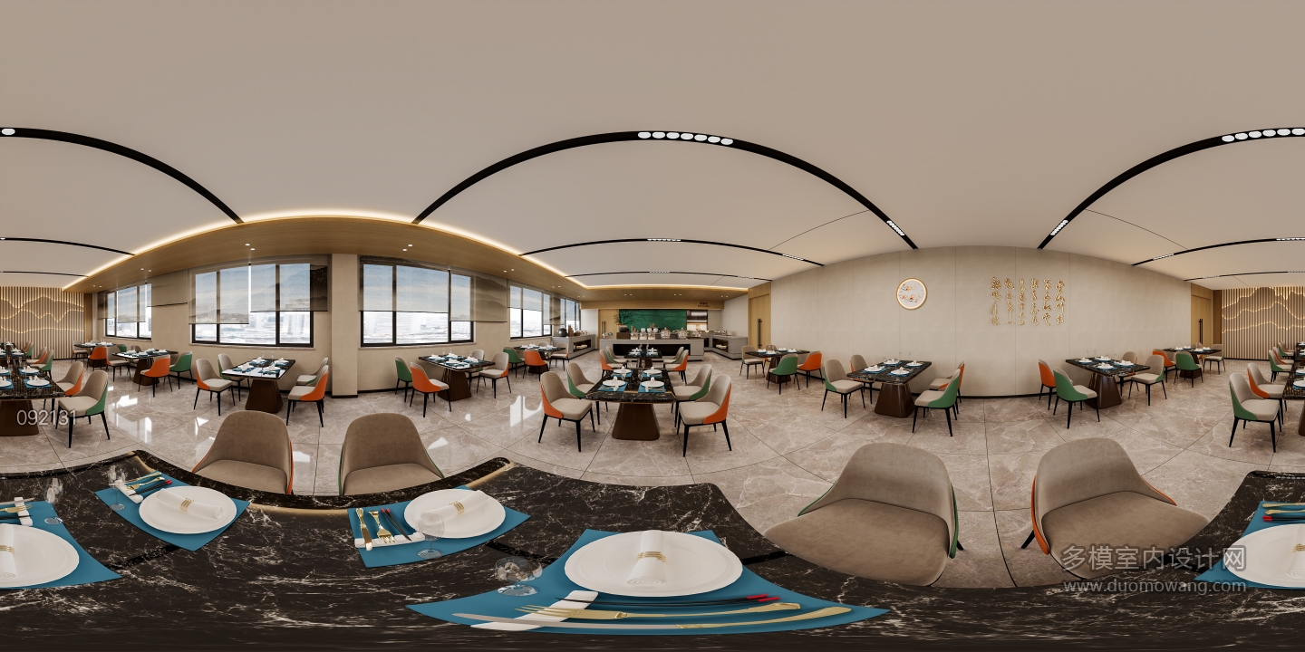 现代餐厅全景