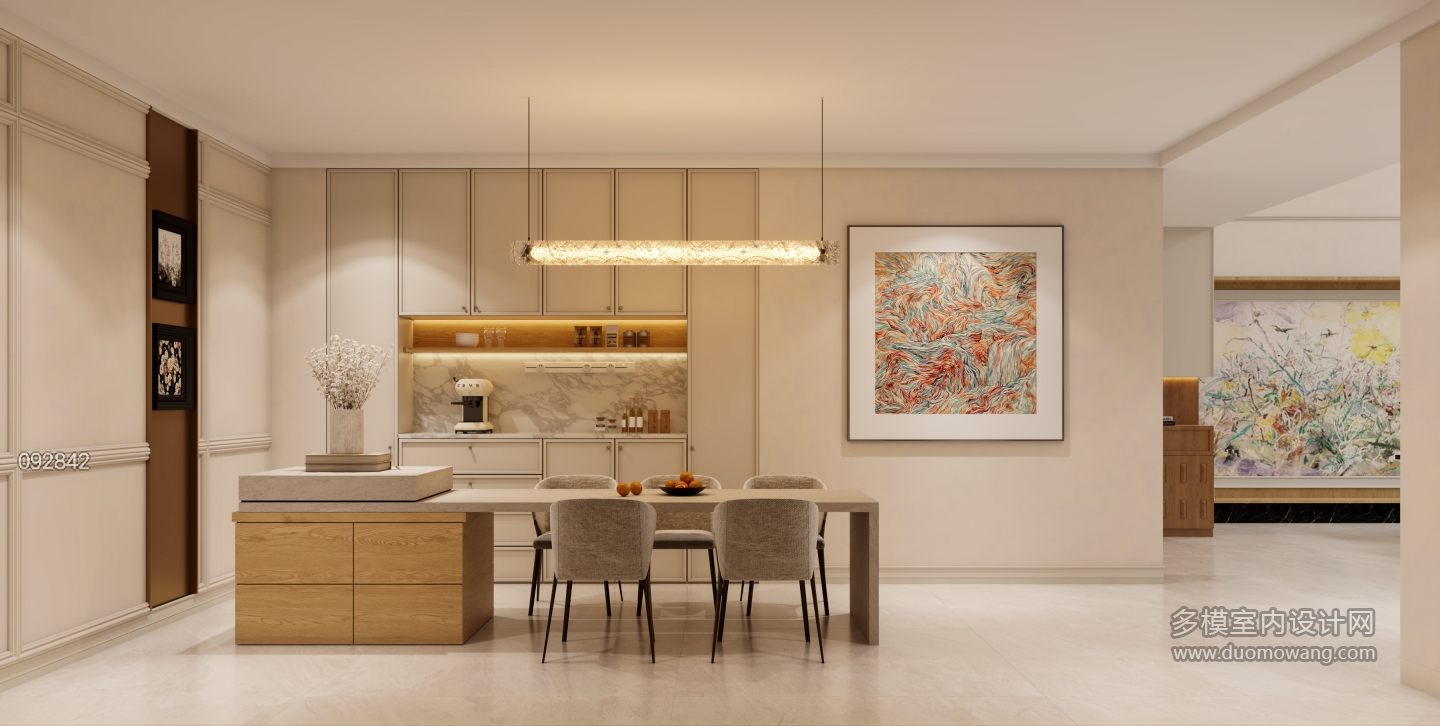 现代负二层餐厅