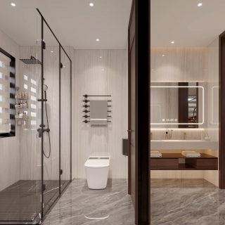 新中式一层卫生间