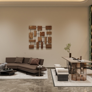 现代地下室客厅