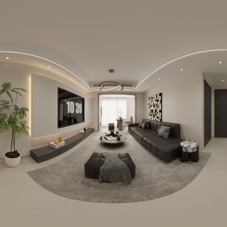 现代客餐厅全景