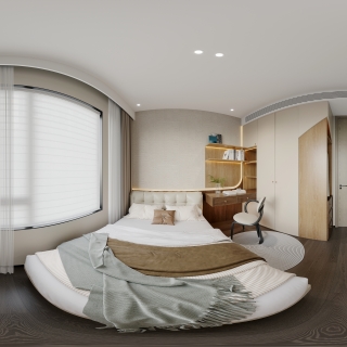 现代中古一层北次卧全景