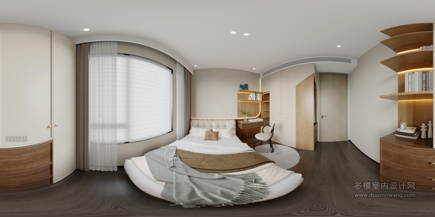 现代中古一层北次卧全景
