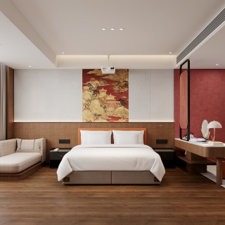 现代单人间 投影仪