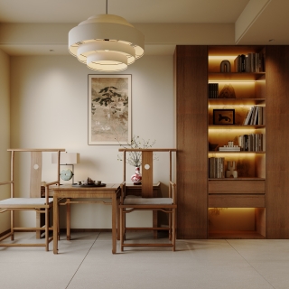 04-平面施工图-滨湖一号_recover_单张书房背景1