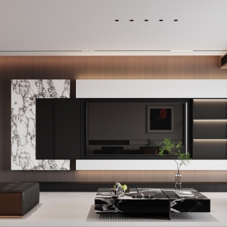 现代电视背景墙