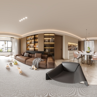 现代客餐厅全景