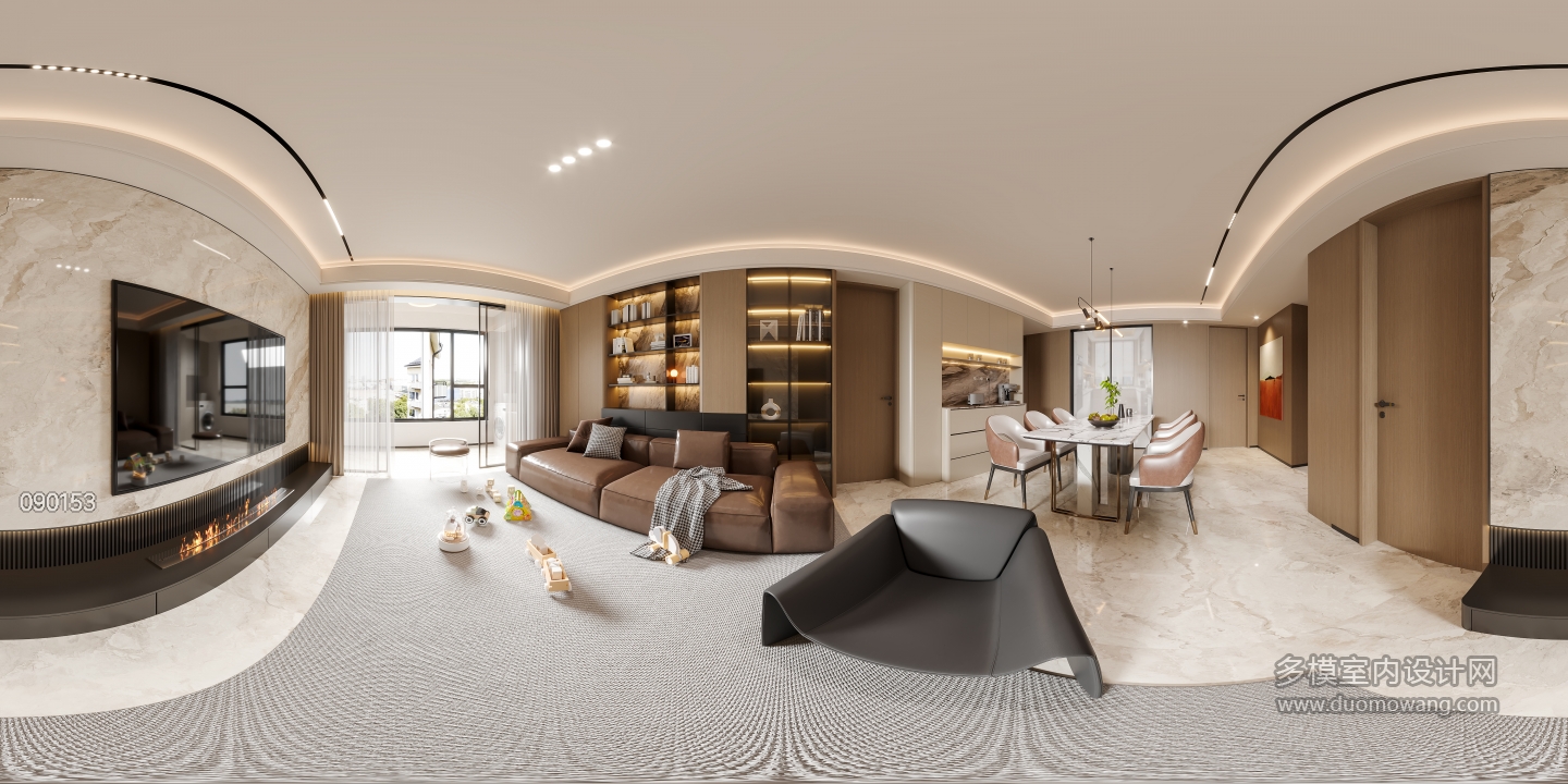 现代客餐厅全景