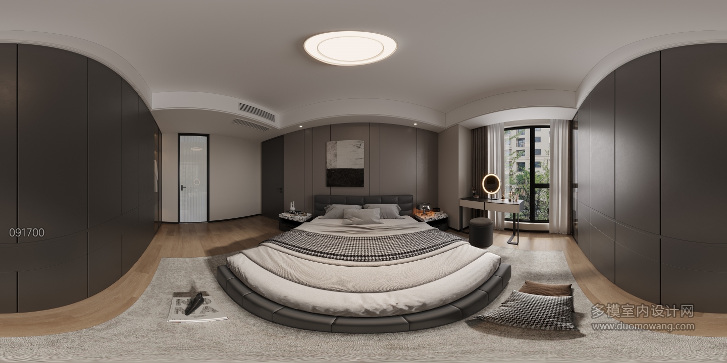 现代主卧全景