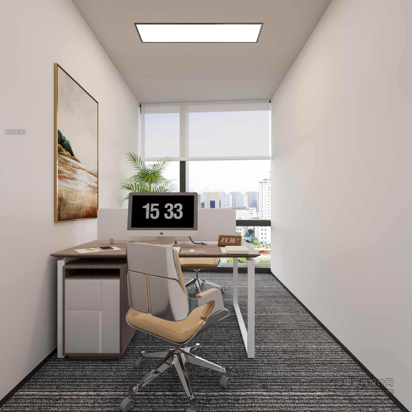 现代二人办公室