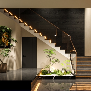 现代一楼楼梯间