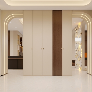 现代法式中古负一玄关