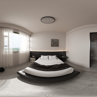 现代黑白灰二楼-次卧
