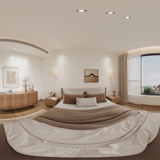 现代中古主卧全景