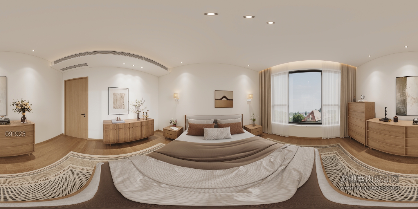 现代中古主卧全景