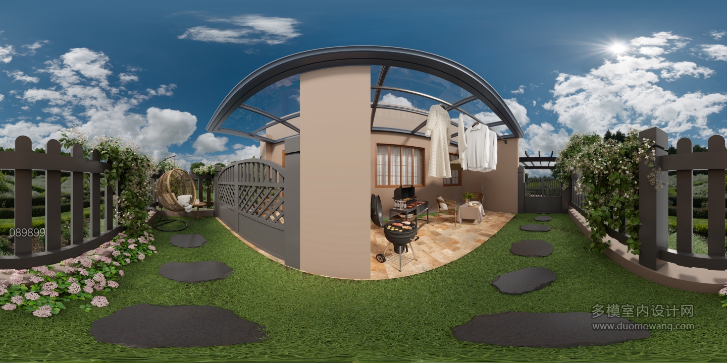 西班牙庭院全景