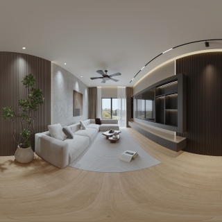 现代 客餐厅 全景 新