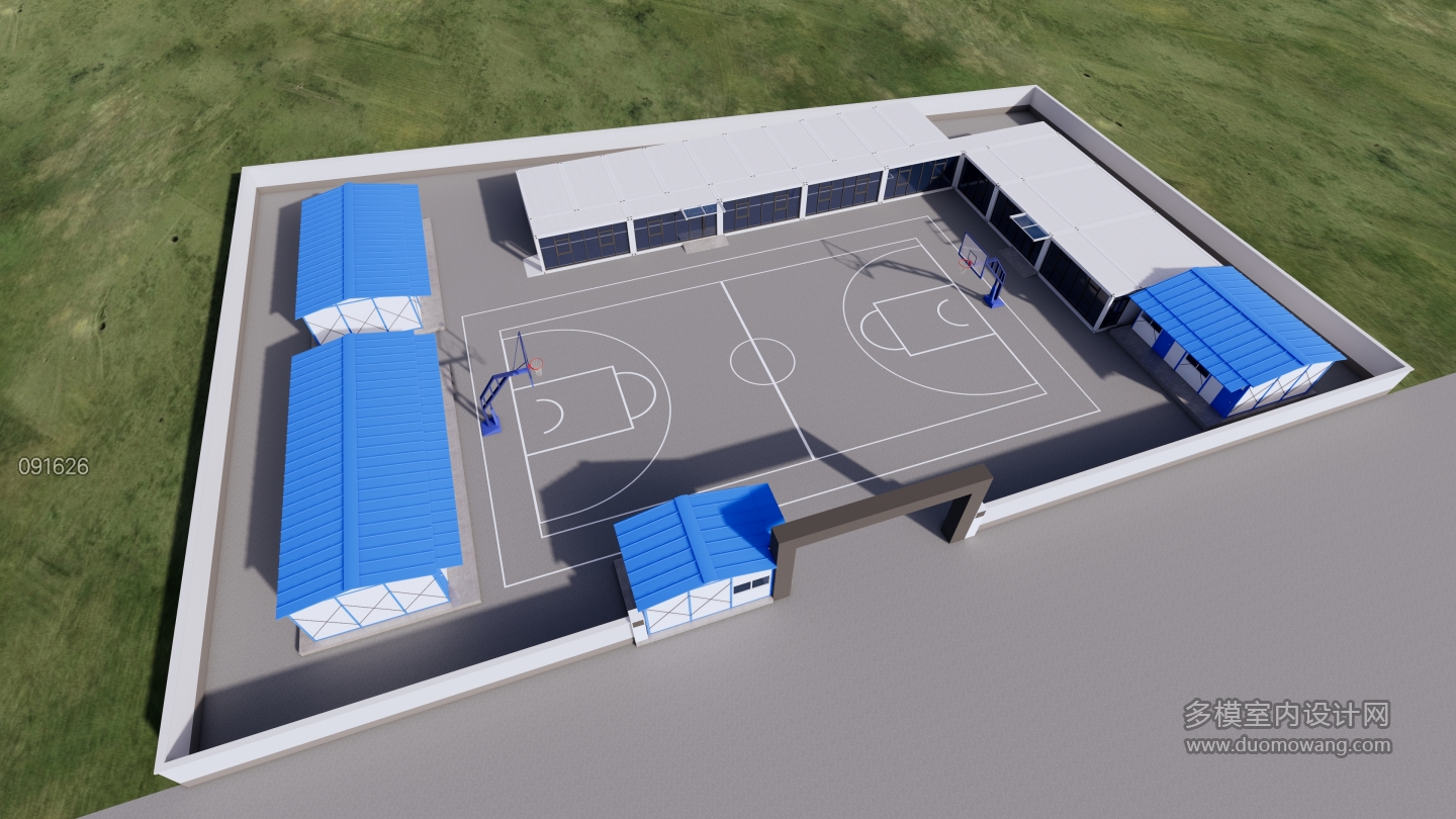 现代建筑鸟瞰图