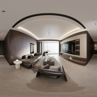 现代客餐厅全景