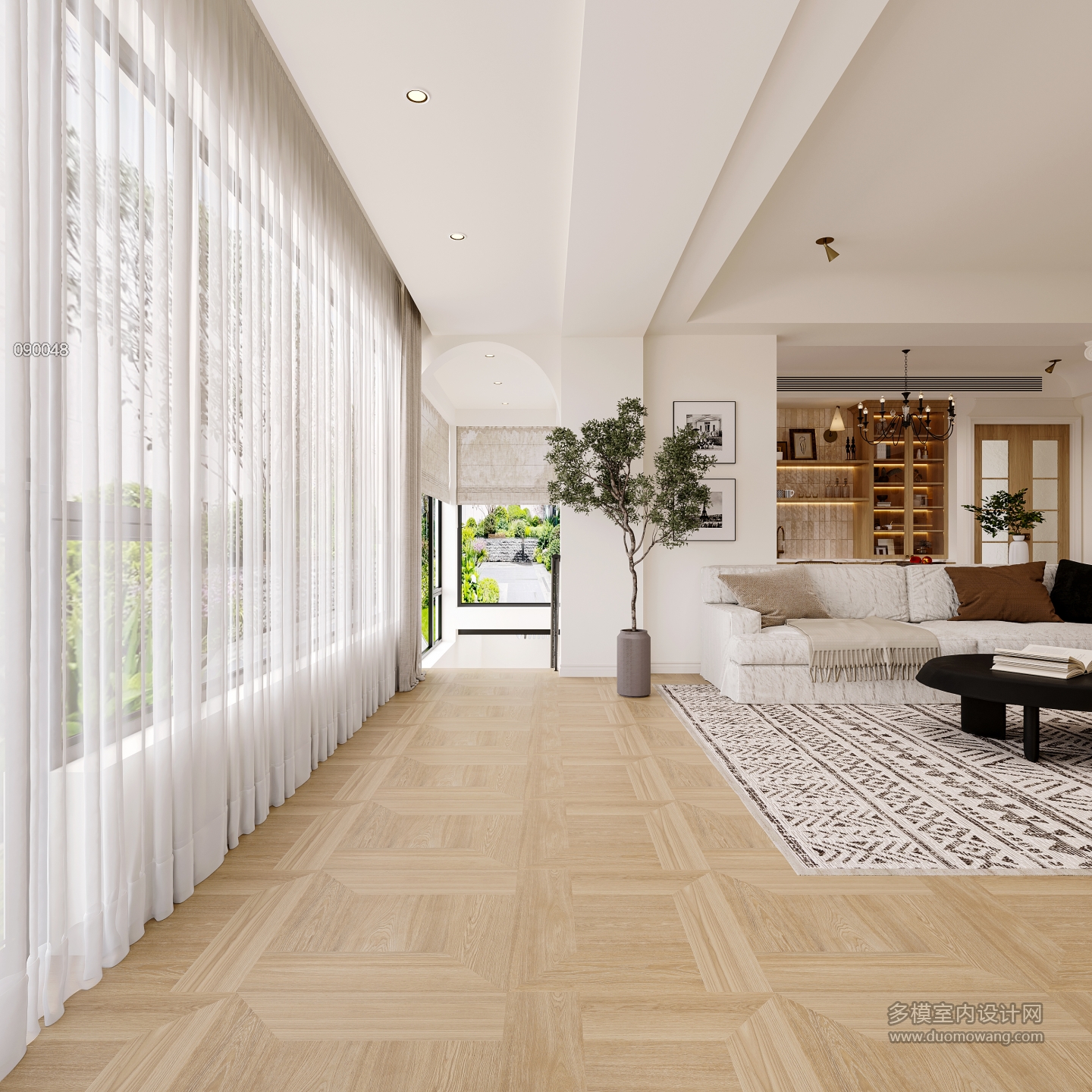 法式自然风阳台透视