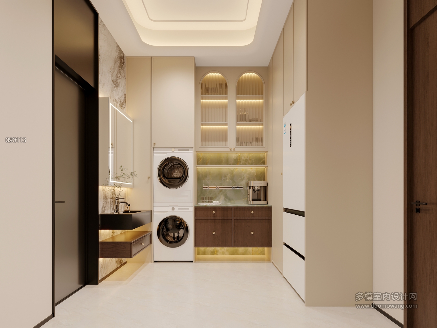 现代法式中古负一功能区