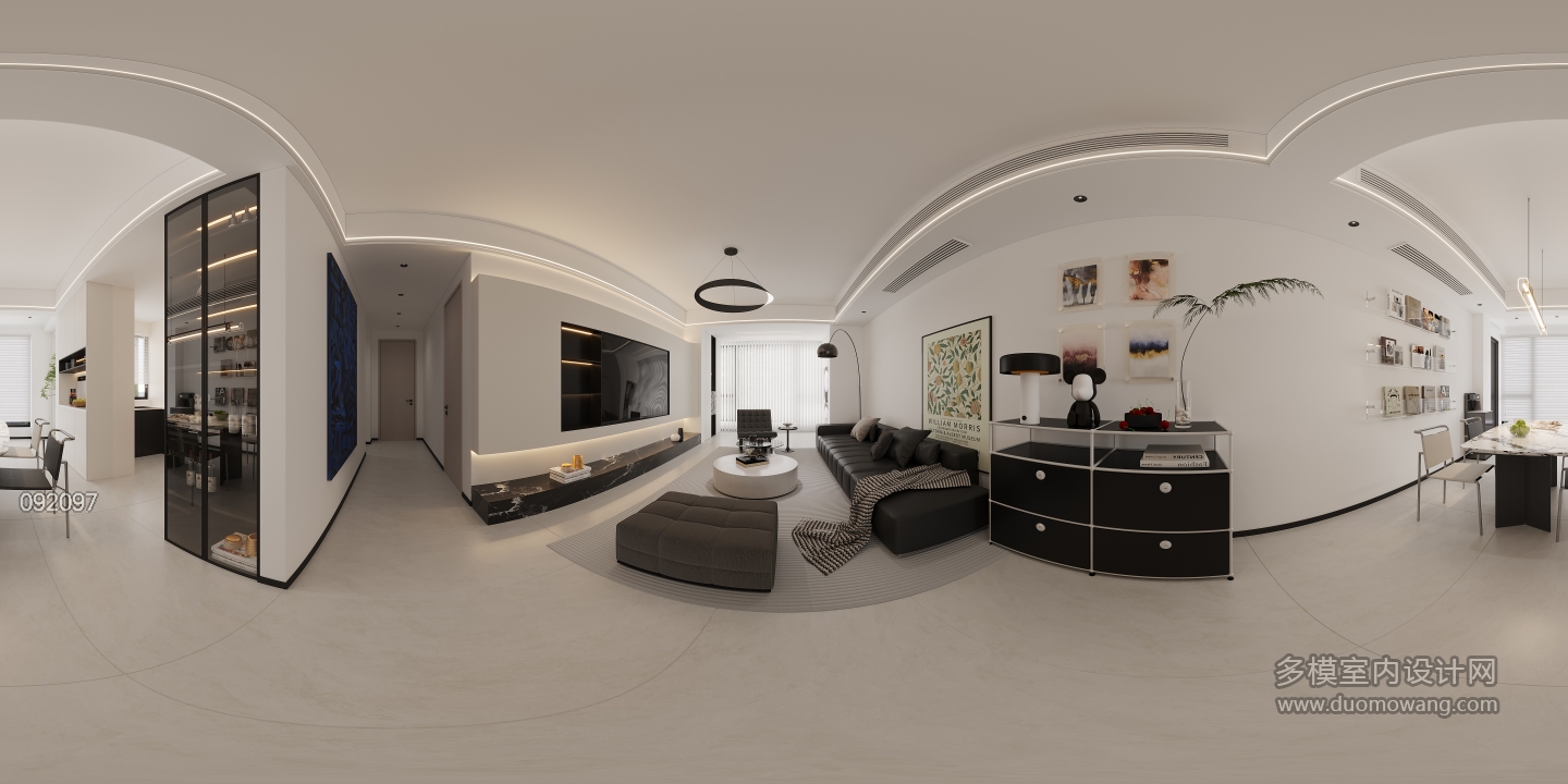 现代客餐厅全景