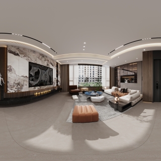 现代客餐厅全景