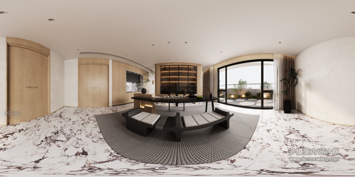 现代-三楼茶室全景