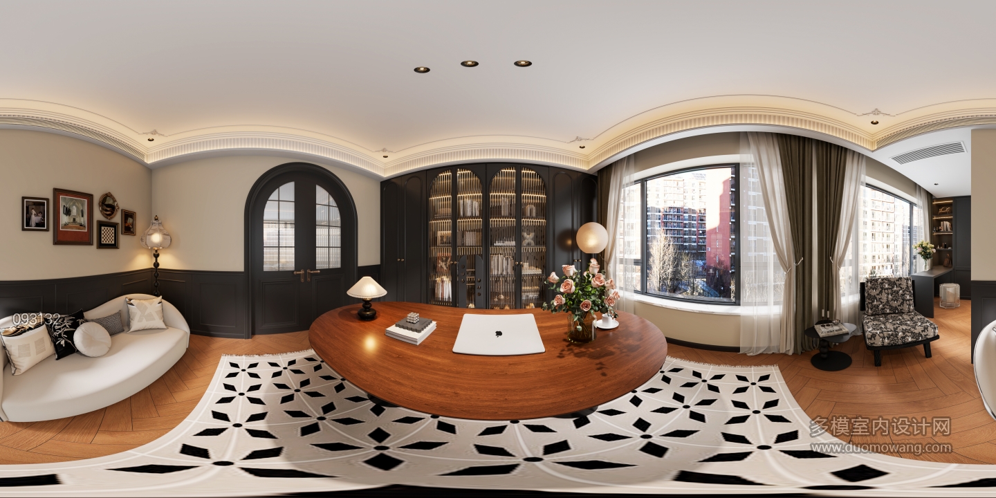 法式中古书房全景