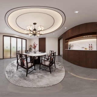 新中式三楼餐厅-全景