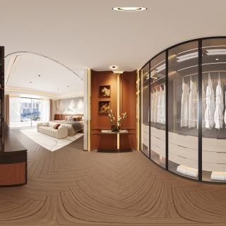 现代主卧门口360