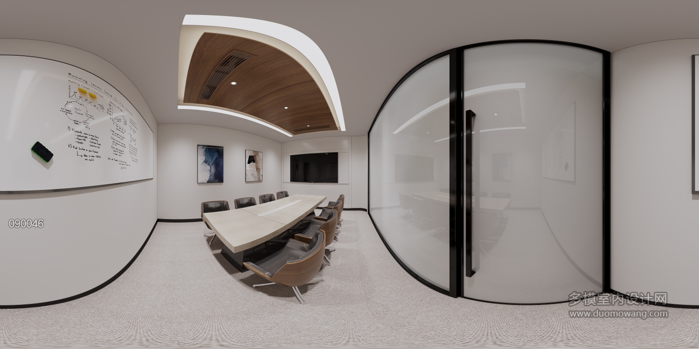 8人会议室全景