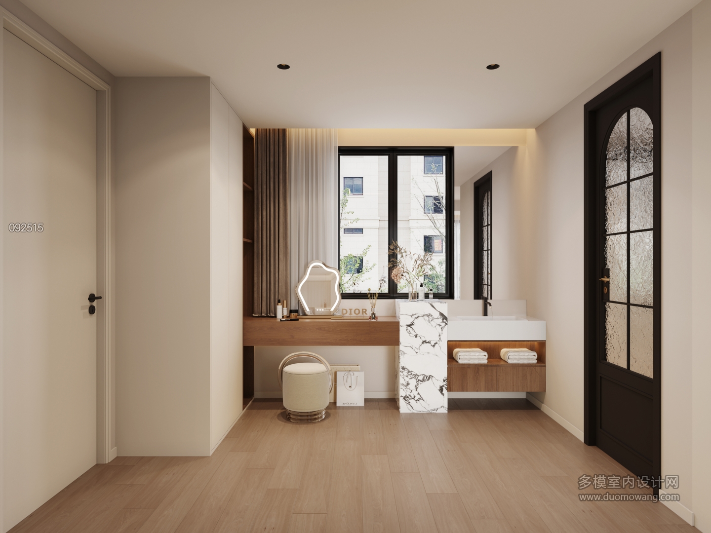 8现代中古风衣帽间单张