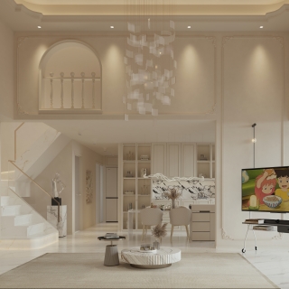 法式 轻奢 客餐厅 单张2