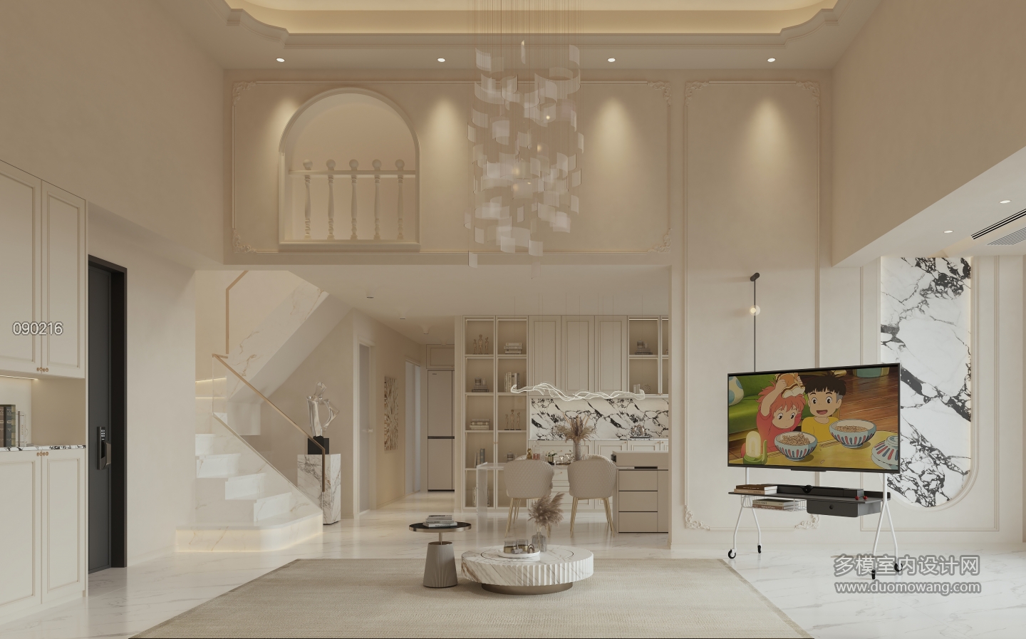 法式 轻奢 客餐厅 单张2