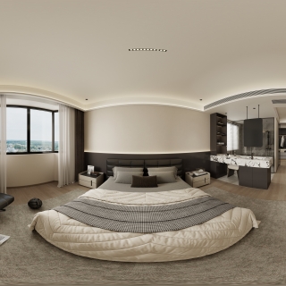 现代简约主卧全景