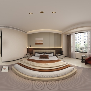 现代主卧全景