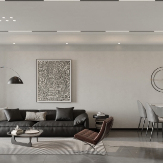 现代 黑白灰 客餐厅 单张1