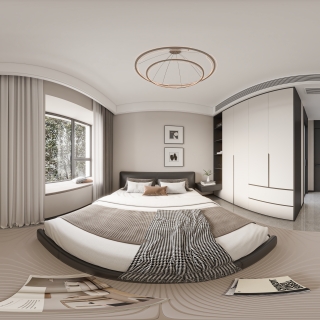 现代主卧 360