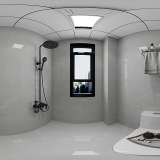 现代黑白灰卫生间