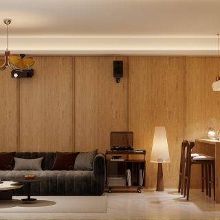 现代负二层影音室