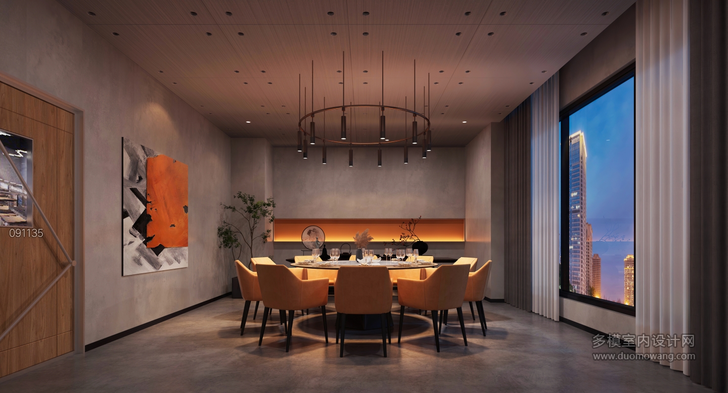 工业风火锅店包房 (1)